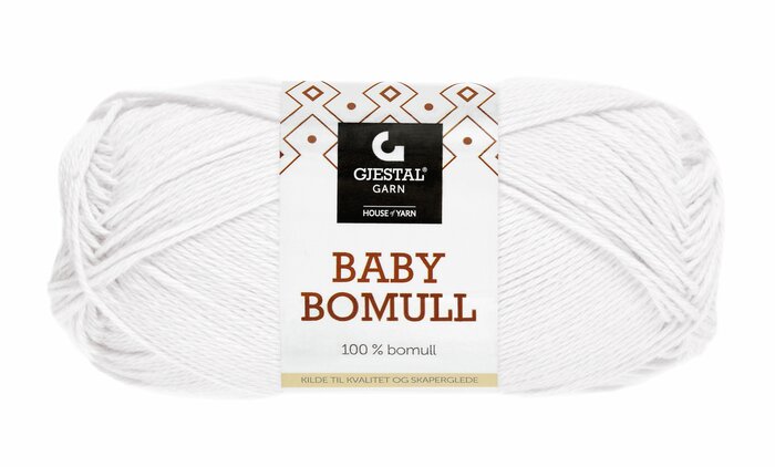 Baby bomull 501 Hvit