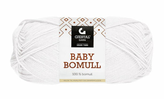 Baby bomull 501 Hvit