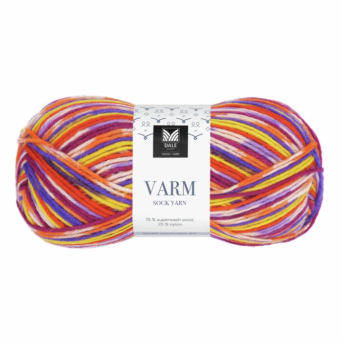 Varm 5101 Gul/Oransje/Lilla print