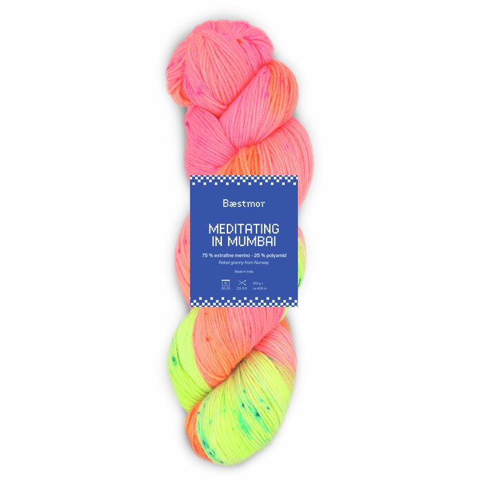 Meditating in Mumbai 111 Neon fizz print
