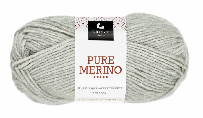 Pure Merino 104 Lys grå melert