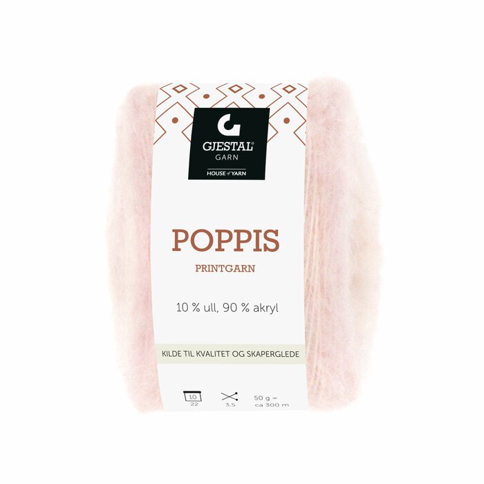 Poppis 3112 Pudder/Lys rosa gradert