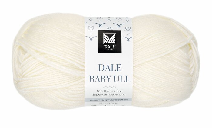Dale Baby Ull 0017 Halvbleket hvit