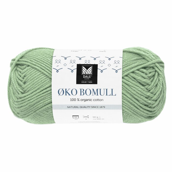 Øko Bomull 305 Lys jadegrønn