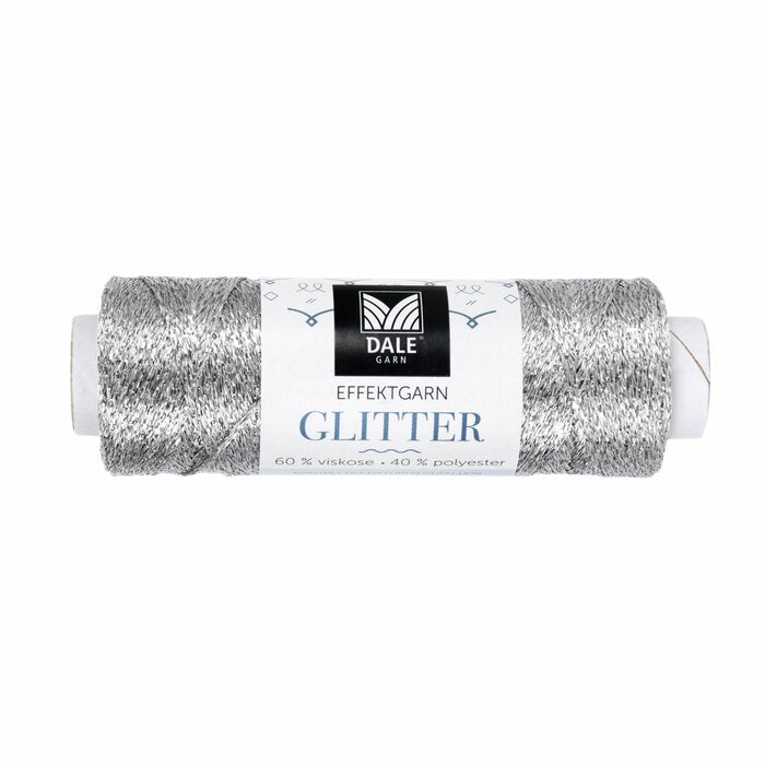 Glitter Effektgarn 202 Sølv