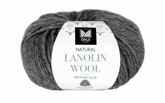 Lanolin Wool 1419 Mørk grå melert