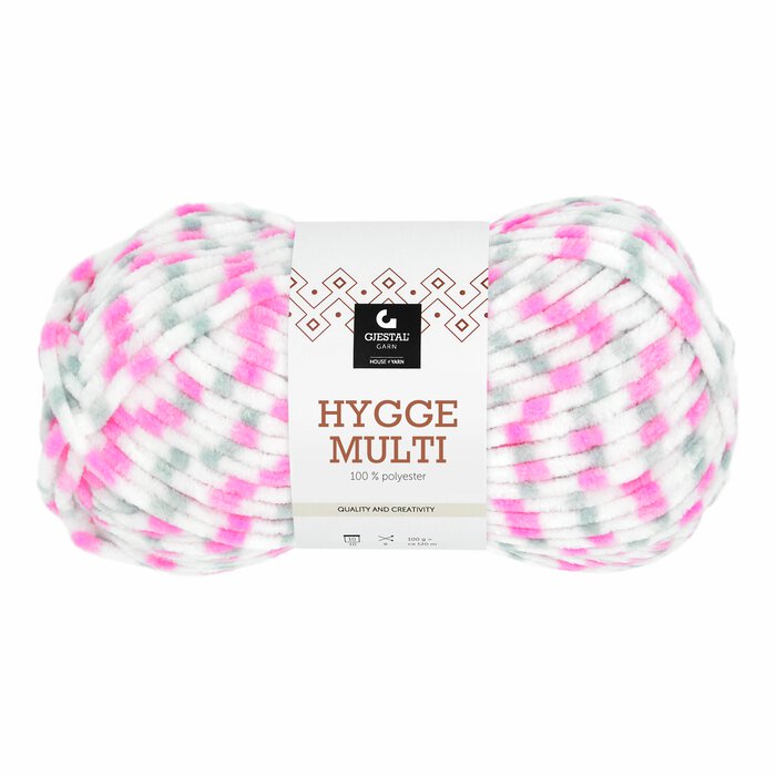 Hygge Multi 6406 Grå/rosa dots