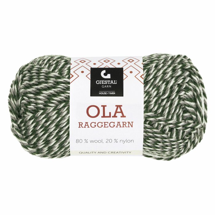Ola Raggegarn 717 Grå/Grønn/Hvit mouline