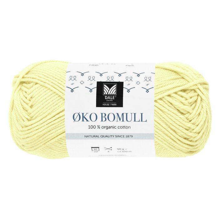 Øko Bomull 329 Lys gul