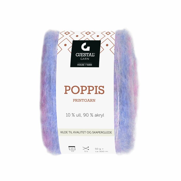 Poppis 3105 Lilla/Rosa/Blå gradert
