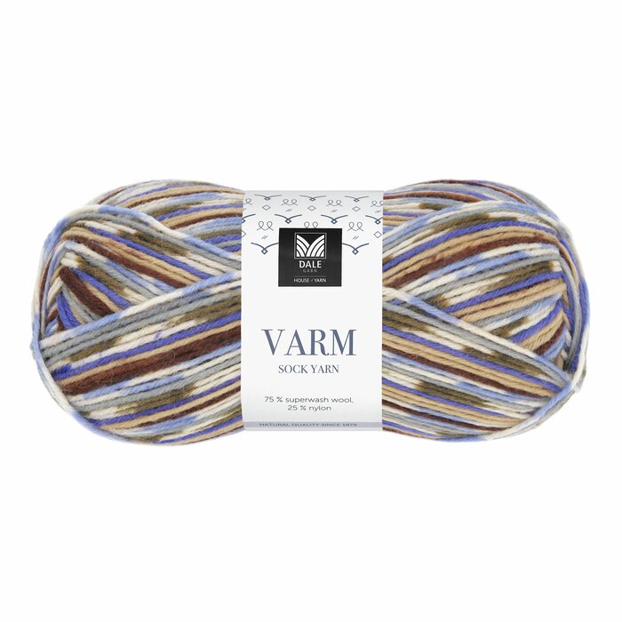 Varm 5103 Beige/Brun/Blålilla print