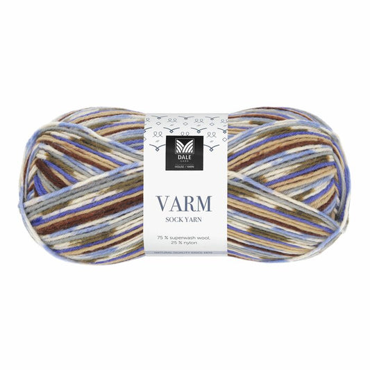 Varm 5103 Beige/Brun/Blålilla print