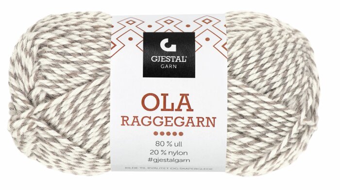 Ola Raggegarn 704 Beige/Natur mouline
