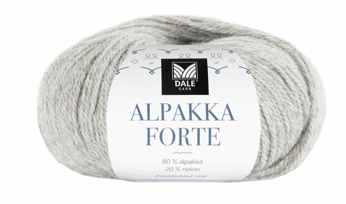 Alpakka Forte 716 Lys grå melert