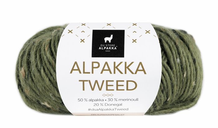 Alpakka Tweed 110 Oliven