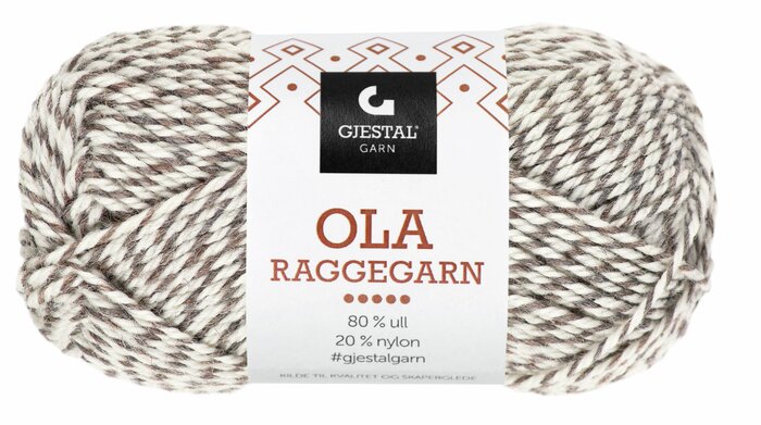 Ola Raggegarn 705 Brun/Natur mouline