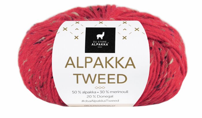 Alpakka Tweed 120 Rød