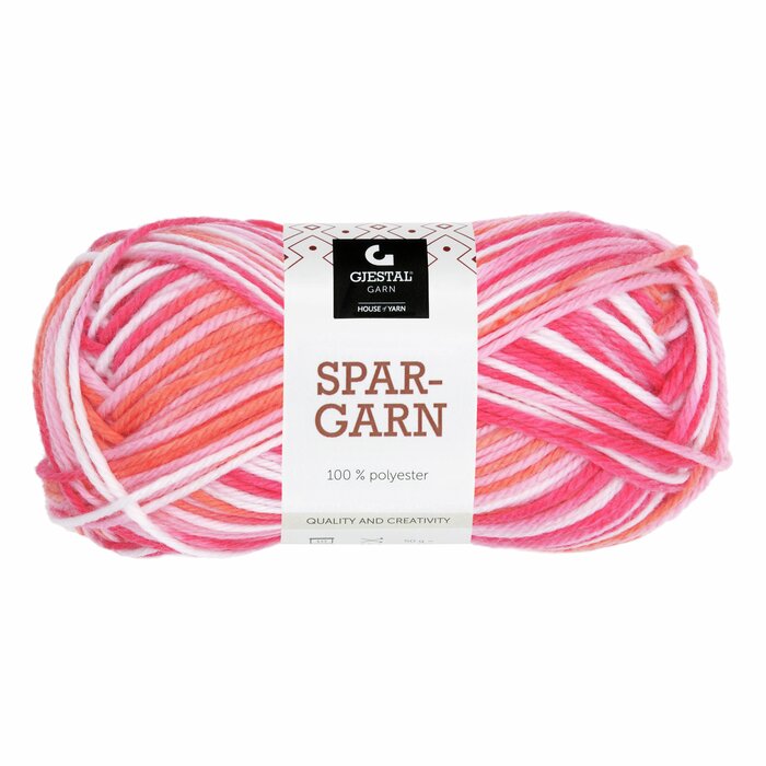 Spargarn 600 Rød/Rosa/Hvit print