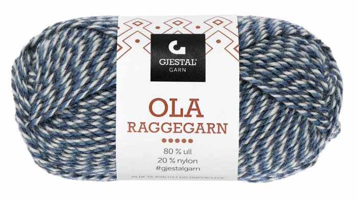 Ola Raggegarn 712 Mørk denim/Denim/Natur mouline