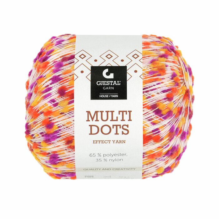 Multi Dots 906 Purpur/Oransje/Gul dots