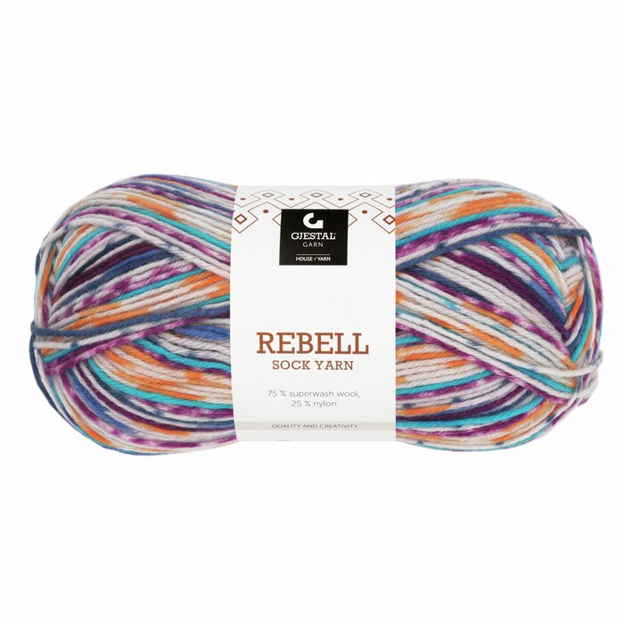 Rebell 9404 Oransje/Lilla print