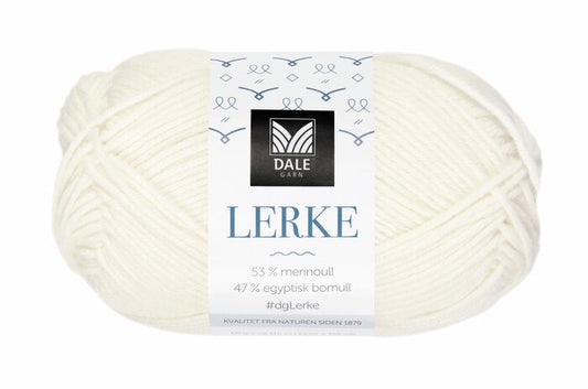 Lerke 17 Halvbleket hvit